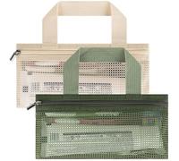 Linkidea Paquete de 2 bolsas de viaje para cepillo de dientes manual, bolsas de transporte de malla portátiles con cremallera para pasta de dientes, compatible con Colgate Extra Clean, Oral-B