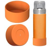 Linkidea Paquete de 2 Botas de Agua compatibles con Stanley Quick Flip GO de 36 onzas, Protector de Parachoques Inferior de Botella de Agua de Silicona (Naranja)