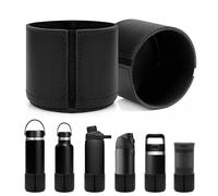 Linkidea Paquete de 2 botas de agua de cuero vegano compatibles con Contigo Byron de 16 onzas, THERMOS FUNTAINER de 16 onzas, protector universal de parachoques inferior de botella de 2.7 pulgadas a