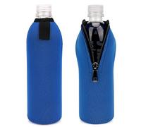 Linkidea - Paquete de 2 fundas desechables para botellas de agua Smartwater de 16.9/20 onzas líquidas (2 unidades), funda aislante de neopreno para botellas de agua (Bleu)