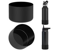 Linkidea - Paquete de 2 fundas para botellas de agua compatibles con IRON FLASK de boca ancha/estrecha de 12oz/14oz/16oz/18oz/20oz/22oz/24oz,protector de silicona para la parte inferior de la botella
