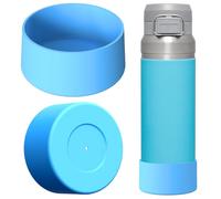 Linkidea Paquete de 2 Fundas para Botellas de Agua compatibles con Stanley Quick Flip GO de 36 onzas, Protector de Parachoques Inferior de Botella de Silicona (Azul)