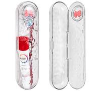 Linkidea Paquete de 2 fundas para cepillos de dientes de viaje, contenedor de plástico a prueba de polvo para pasta de dientes para camping, viajes, compatible con Colgate Extra Clean, Oral-B