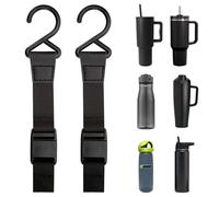 Linkidea Paquete de 2 ganchos para valla para botella de agua, compatibles con Stanley, Nalgene, Simple Modern con asa para botella y vaso, gancho en forma de S, hebilla magnética para deportes al