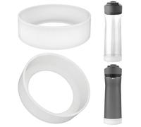 Linkidea - Paquete de 2 protectores de silicona antideslizantes para la base de botellas Contigo Jackson Chill 2.0 de 20 oz/24 oz y Ashland Chill de 20 oz/24 oz (Blanco transparente)