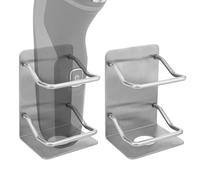 Linkidea Paquete de 2 soportes de maquinilla de afeitar eléctrica de acero inoxidable para hombre, para ducha, organizador de afeitadora de baño compatible con Braun Series 5, Philips Series 2400,