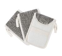Linkidea Paquete de 3 bolsas para guardar jabón, bolsa de jabón exfoliante de lino, exfoliante corporal, soporte de esponja, bolsas de cuerda colgantes para baño o ducha