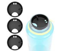 Linkidea Paquete de 4 botellas de agua de silicona compatibles con Nalgene Sustain de boca ancha de 32 onzas, protector antiderrames para botellas de cuello ancho con apertura de 53 mm, botella de