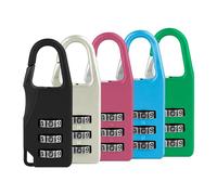 Linkidea Paquete de 5 cerraduras de mochila con cremallera, multiusos con contraseña de 3 dígitos para mochila, equipaje, camping al aire libre (Contraseña no modificable)