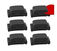 LinkIdea Paquete de 6 soportes de goma para púas de guitarra, bajo, ukelele (negro)