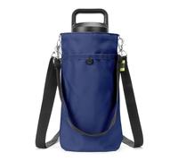 Linkidea Portabebidas con Correa Compatible con Hydroflask de Boca Ancha de 20oz/32oz y Botella Yeti Rambler de 18oz/26oz. Bandolera con Bolsillo para teléfono. Azul Marino