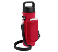 Linkidea Portabotellas con Correa para el Hombro, Compatible con Botellas Yeti Rambler de 26 oz y Yonder de 25 oz. Bolsa Bandolera con Bolsillo de Malla para teléfono, Color Rojo