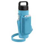 Linkidea Portabotellas con Correa para el Hombro, Compatible con Botellas Yeti Rambler de 26 oz y Yonder de 25 oz. Bolsa Bandolera con Bolsillo de Malla para teléfono, Color Azul