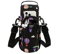 Linkidea Portabotellas de agua con correa compatible con CamelBak Chute Mag de 50 onzas, soporte para botella de agua deportiva con bolsillo lateral, correa para el hombro con bolsillo para teléfono,