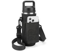 Linkidea Portabotellas de Agua con Correa Compatible con Yeti Rambler Bottle de 18 onzas, Yonder 600 ml/20 onzas, Soporte Aislado para Bolsa de Agua con Correa para el Hombro con Bolsillo para