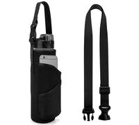 Linkidea Portabotellas de agua deportiva con correa compatible con Enerbone de 32 onzas, Owala FreeSip de 24 onzas, soporte motivacional para botella de agua con bolsillo para teléfono para senderismo