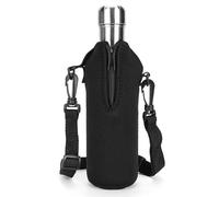 Linkidea Portabotellas de Neopreno con Correa Compatible con Botellas de Cola S Original, Koodee y MIRA de 17oz. Bandolera Térmica con Correa para el Hombro, Color Negro
