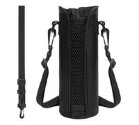 Linkidea Portabotellas Delgado con Correa para el Hombro, Compatible con Hydro Flask de Boca estándar de 18/21/24 oz, Iron Flask, Base rígida, Color Negro