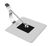Linkidea Servilletero de 6.7 x 6.5 pulgadas para mesas, servilleteros para cocina, moderna bandeja de servilletas de papel plana de acero inoxidable, plateado