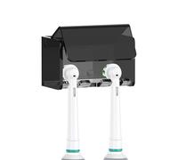 Linkidea Soporte acrílico para cepillos de Dientes eléctricos, Organizador de 3 Ranuras, Compatible con Oral-B iO Series, Smart 1500 y Pro 3000 (Negro)