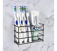 Linkidea Soporte de Cepillo de Dientes montado en la Pared del baño de Acero Inoxidable, 7 Ranuras multifuncionales para Cepillo de Dientes eléctrico, Peine para afeitadora de Pasta de Dientes