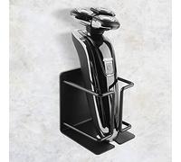 Linkidea Soporte de pared para afeitadora eléctrica autoadhesivo, organizador de almacenamiento para baño y ducha de acero inoxidable, compatible con afeitadora Philips 2400 (negro)