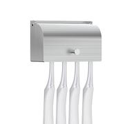 Linkidea Soporte de Pared para Cepillo de Dientes con Cubierta para baño, Ducha, Colgador Autoadhesivo de Acero Inoxidable para Cepillo de Dientes (4 Ranuras)