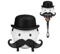 Linkidea Soporte para afeitadora con adhesivo y ventosa, gancho creativo para el baño, compatible con Gillette Fusion 5, ProGlide, Shield, Harry's 5 Blade (Blanco)