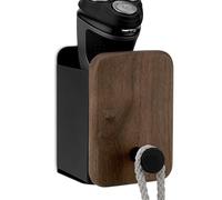 Linkidea Soporte para afeitadora eléctrica sin taladrar, montaje en pared autoadhesivo compatible con Philips Norelco Serie 2-9, accesorios de almacenamiento para baño (Negro)