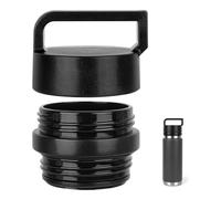 Linkidea Tapa de botella de agua con infusor de té integrado compatible con botella YETI Rambler de 18 onzas/26 onzas/36 onzas/46 onzas/64 onzas, tapa de repuesto para botella de agua con asa, colador