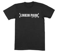 Linkin Park - Camiseta Logotipo de Corchete de Algodón para Adultos Unisex (L) (Negro)