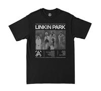 Linkin Park Camiseta Oficial de Merch Song List Tour de Zero, Negro Lavado, S
