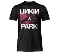 CRAZY FOR ROCK Camiseta de hombre Linkin Park de algodón, camiseta negra suave y transpirable, camiseta de hombre musical con impresión original y resistente, unisex adulto niño, Negro , XL