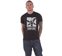 Linkin Park Camiseta Soldier Hybrid Theory Band Logo Oficial Hombres Negro, Negro, X-Large