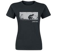 Linkin Park Meteora Mujer Camiseta Negro Vorne Bedruckt, Hinten Bedruckt Regular