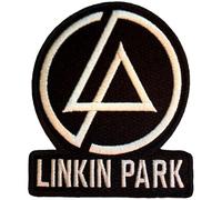 Linkin Park Parche con logotipo tejido concéntrico para planchar, Negro/beige, Taille unique