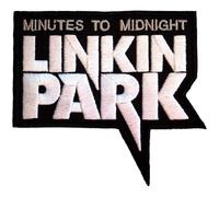 Linkin Park - Parche de planchar MINUTES TO MIDNIGHT, negro y blanco, Talla única