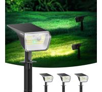 Linkind 2 en 1 Luz Solar con Sensor de Movimiento,3000K & 6500K,60-LEDs Lampara Solar Exterior Para Jardín con indicador de carga, Impermeable IP67,3 Piezas