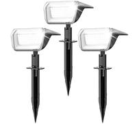 Linkind 60 LED Luces Solares Exterior Jardin,6500K Blanco Frío Focos Solares con el modo de invierno, 800LM,Impermeable IP67 Lámparas Solares para Jardín, Patio, Calzada, Piscina,3 Piezas