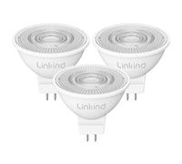 Linkind Bombilla LED GU5.3 MR16, 3.4W Equivalente 35W Bajo Consumo,2700K Blanco Cálido, no regulable, Ángulo de haz estrecho 36 °, Pack de 3