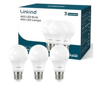 Linkind Bombillas de rosca E27 de 8 W, luz diurna de 5000 K, bombilla LED E27, equivalente a 60 W, 840 lm, bombilla LED de rosca grande, bombillas ES GLS de ahorro de energía para lámparas, no