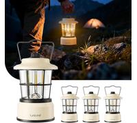 Linkind Lámpara LED de camping USB C recargable, linterna de camping fría y cálida, 2 colores, batería integrada de 3600 mAh, lámpara de emergencia para campamento, senderismo, apagón, emergencia, 2
