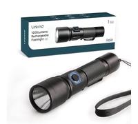 Linkind Linterna LED recargable, 7 modos ajustables, potente linterna portátil con clip lateral y cordón, Impermeable IP44 para camping, emergencias y reparaciones,1 unidad