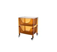 LINKIO Side Tables Bedroom Mesita de Noche de Estilo nórdico, Estante de Almacenamiento acrílico for el hogar, gabinete de Almacenamiento múltiple Transparente, Carrito móvil Bed Side Table