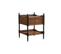 LINKIO Side Tables Bedroom Mesita de Noche de Madera Maciza for Dormitorio, Estilo Retro, con Almacenamiento Bed Side Table
