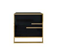 LINKIO Side Tables Bedroom Mesita de Noche posmoderna, Mueble de Almacenamiento con cajones de Dos Capas, Sencillo, for Sala de Estar, Dormitorio, mesita de Noche pequeña Bed Side Table(B)