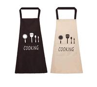 LINKLKBOY 2 Piezas Delantal de Cocina Impermeable,Delantales Impermeables,Delantal de Chef,Hombre Mujer Delantal,Impermeables Babero Delantal Chefs para Hornear Jardinería Restaurante Barbacoa