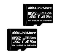 LinkMore Paquete de 2 tarjetas micro SD de 256 GB, XV13 Agon Lite, A1, UHS-I, U3, V30, compatible con clase 10, velocidad de lectura de hasta 100 MB/s, adaptador SD incluido