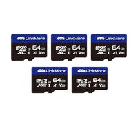 LinkMore Tarjeta de Memoria MicroSD de 64 GB XV13, MicroSDXC A1 UHS-I U3 V30 Clase 10, Lectura de hasta 95 MB/s, Escritura de hasta 45 MB/s, Adaptador SD Incluido
