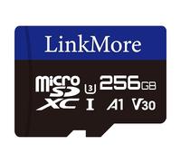 LinkMore Tarjeta de memoria MicroSD XV13 de 256 GB, MicroSDXC A1 UHS-I U3 V30 Clase 10, lectura de hasta 100 MB/s, escritura de hasta 75 MB/s, adaptador SD incluido